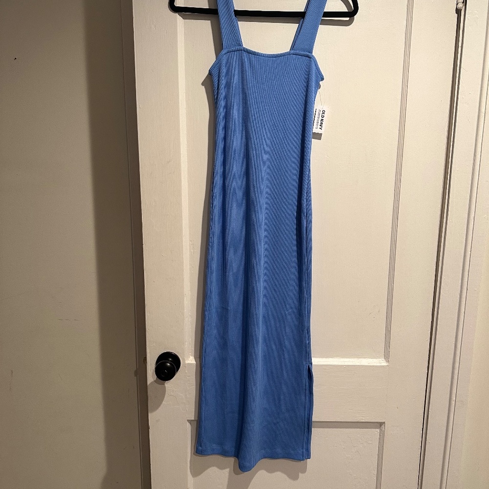 Light Blue Old Navy Body Con Ribbed Dress